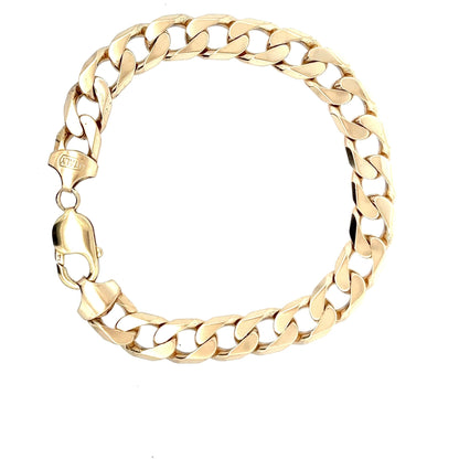 9ct Yellow Gold Curb Chain Bracelet - FJewellery