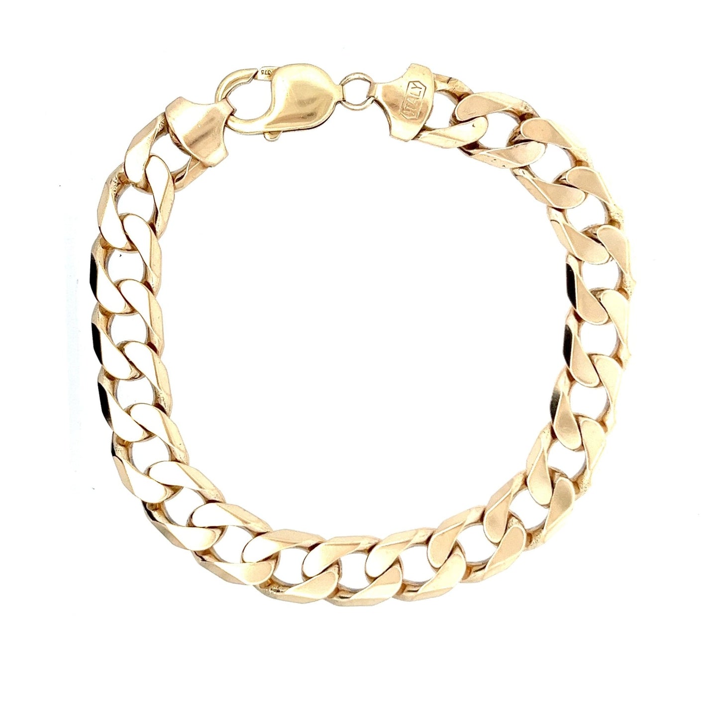 9ct Yellow Gold Curb Chain Bracelet - FJewellery