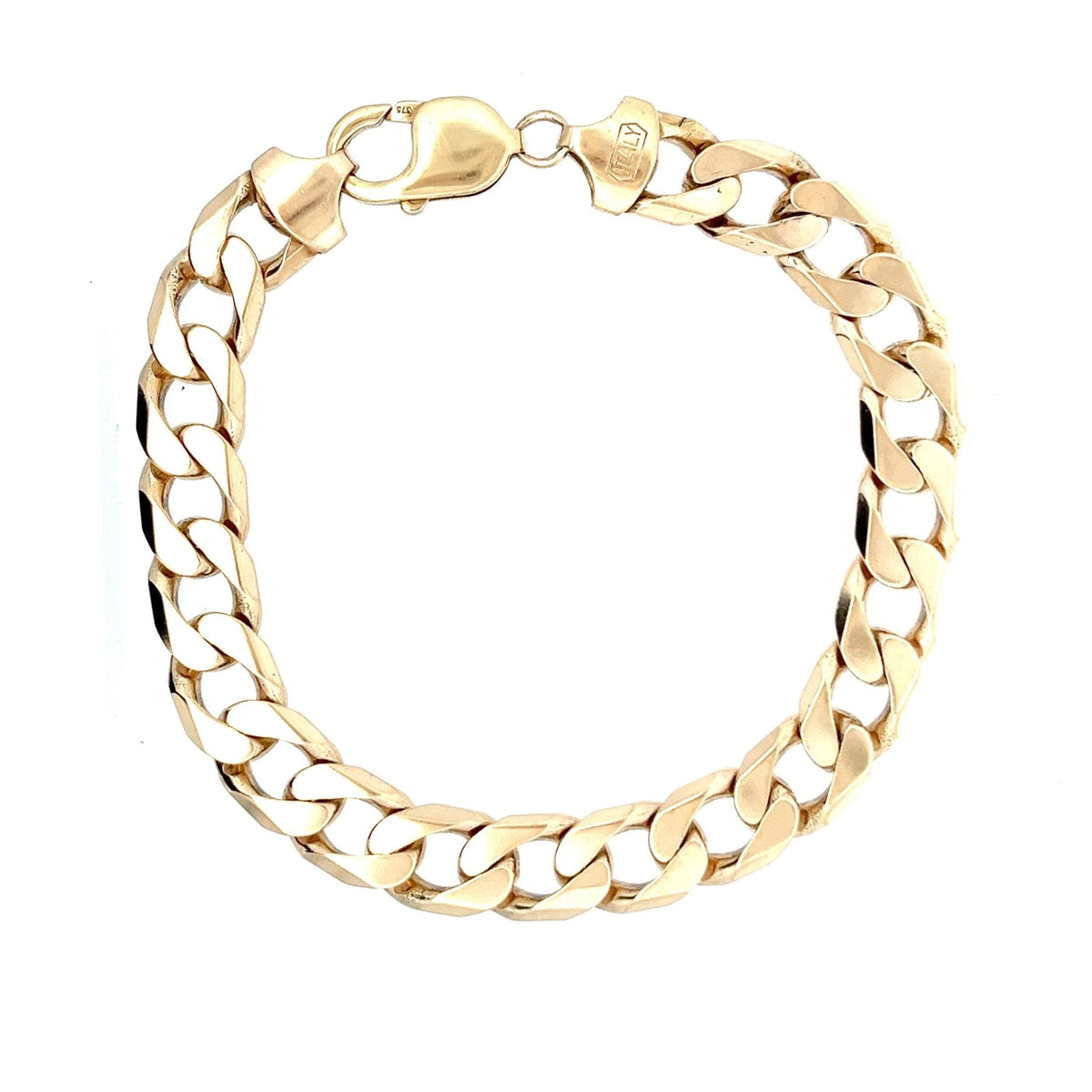 9ct Yellow Gold Curb Chain Bracelet - FJewellery