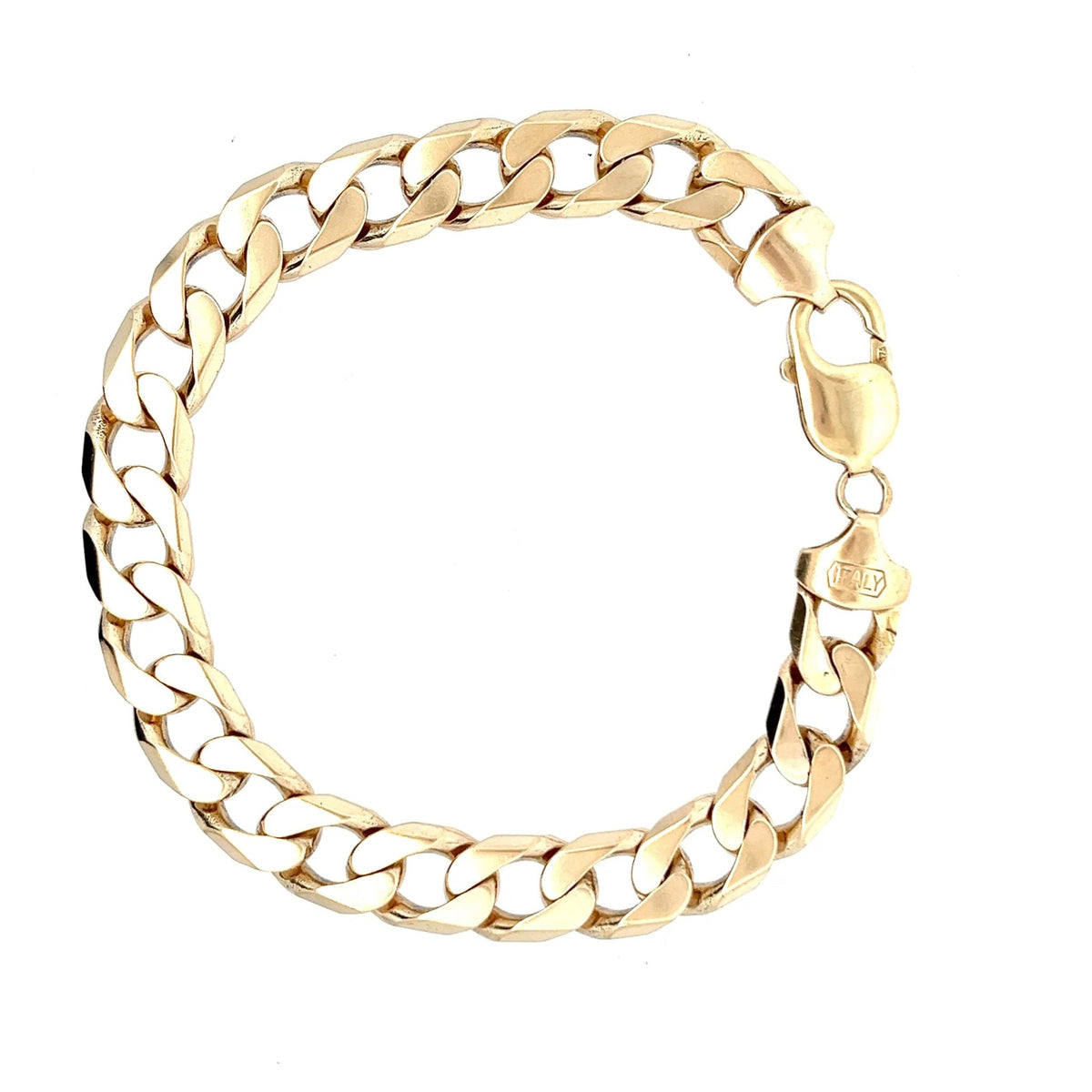 9ct Yellow Gold Curb Chain Bracelet - FJewellery