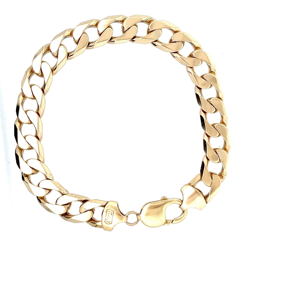 9ct Yellow Gold Curb Chain Bracelet - FJewellery
