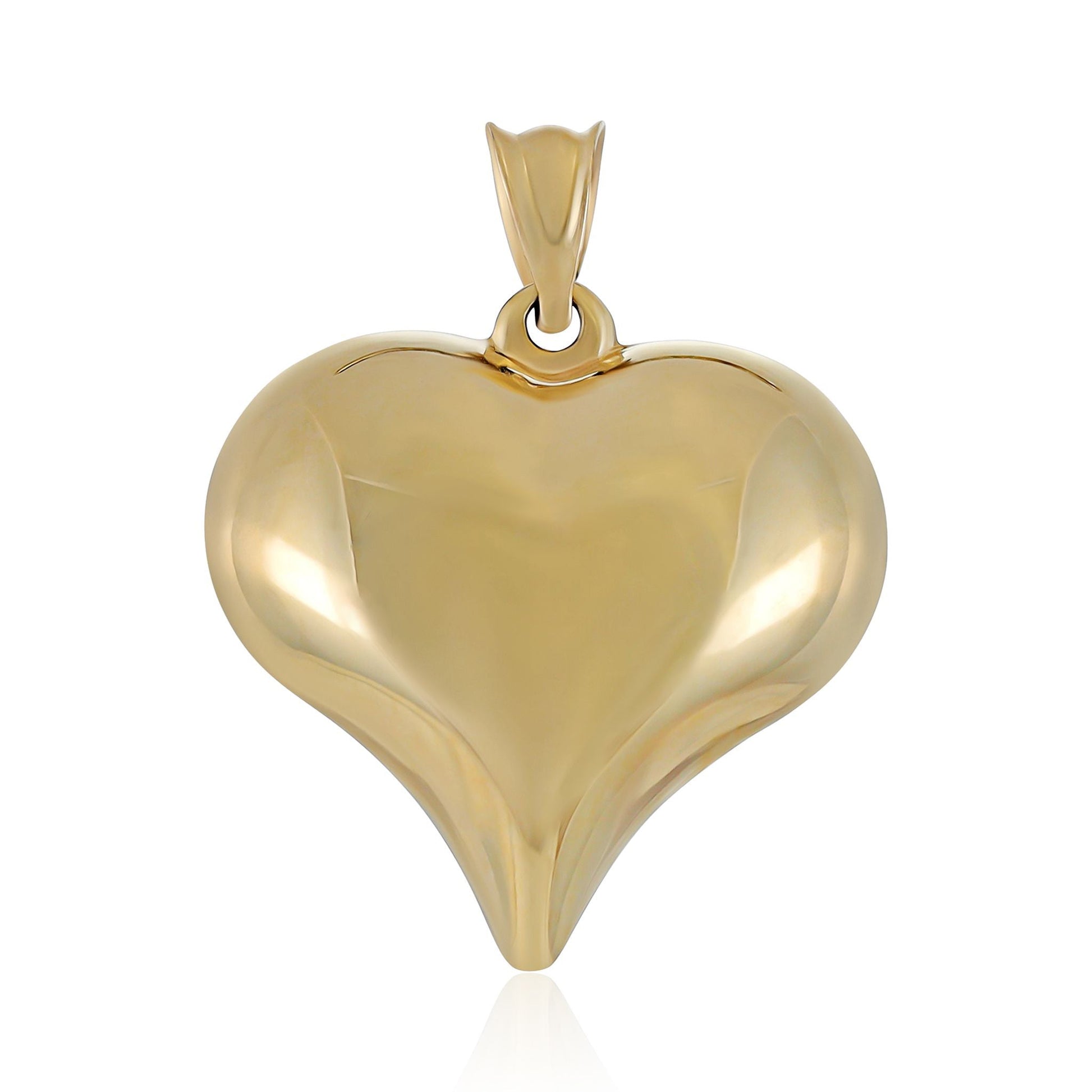 9ct Yellow Gold Heart Pendant PNG0052 - FJewellery