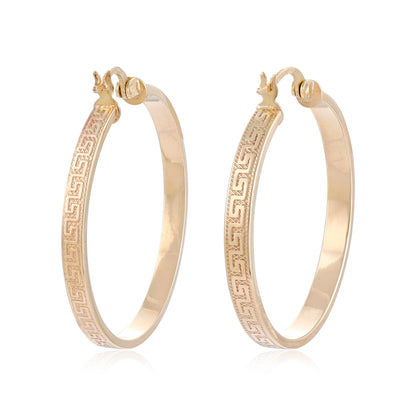 9ct yellow gold hoop earrings 02033080 - FJewellery