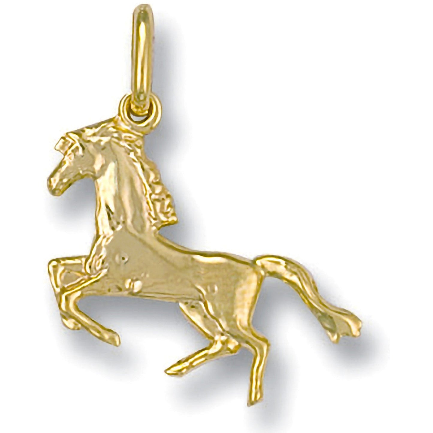 9ct Yellow Gold Horse Pendant - FJewellery