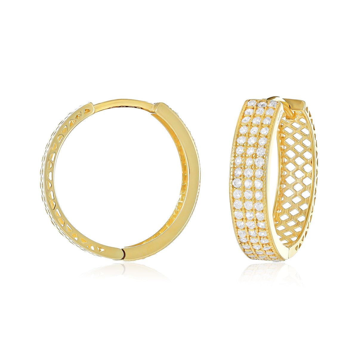 9ct Yellow Gold Huggies - FJewellery