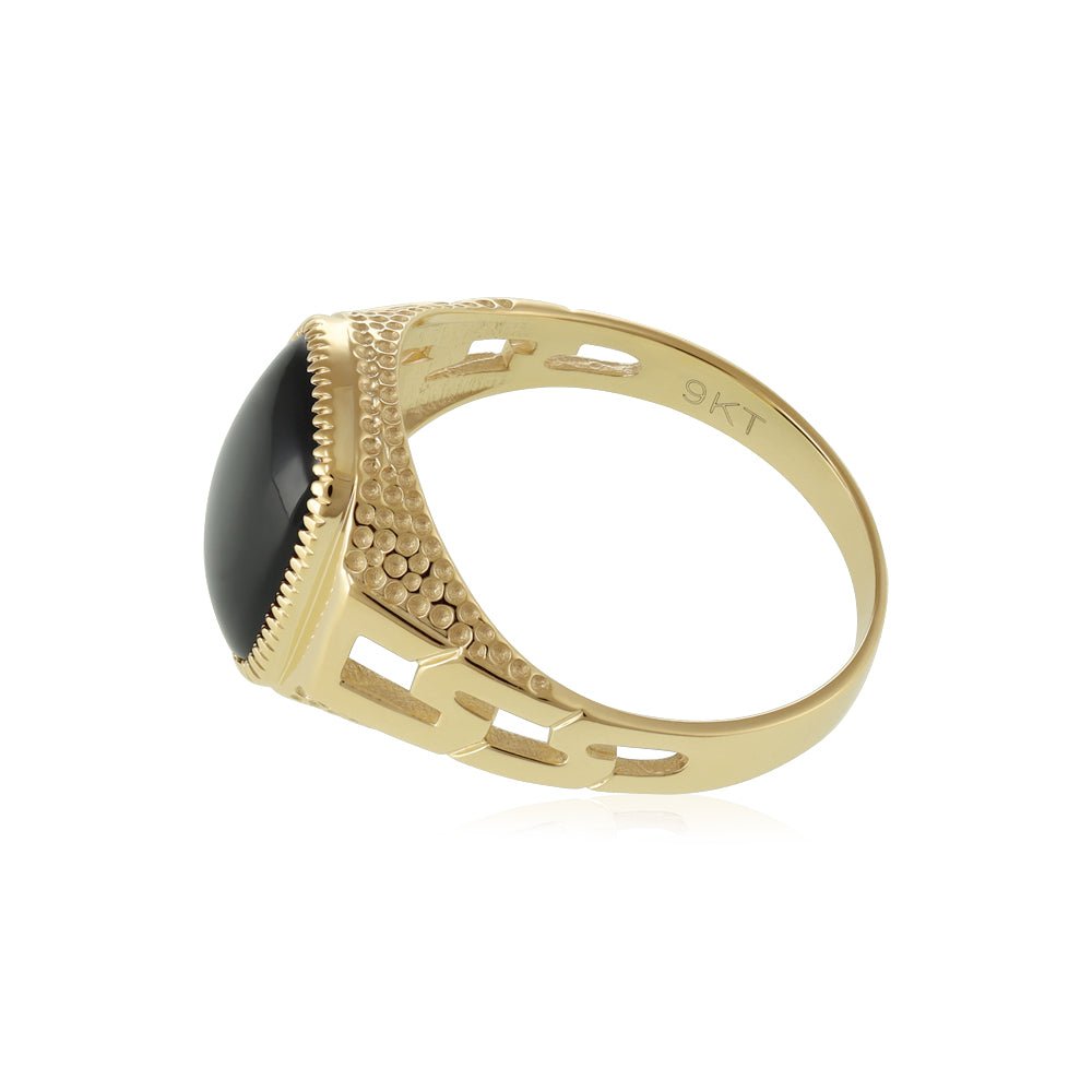 9ct Yellow Gold ID Sides Ring 111103 - FJewellery