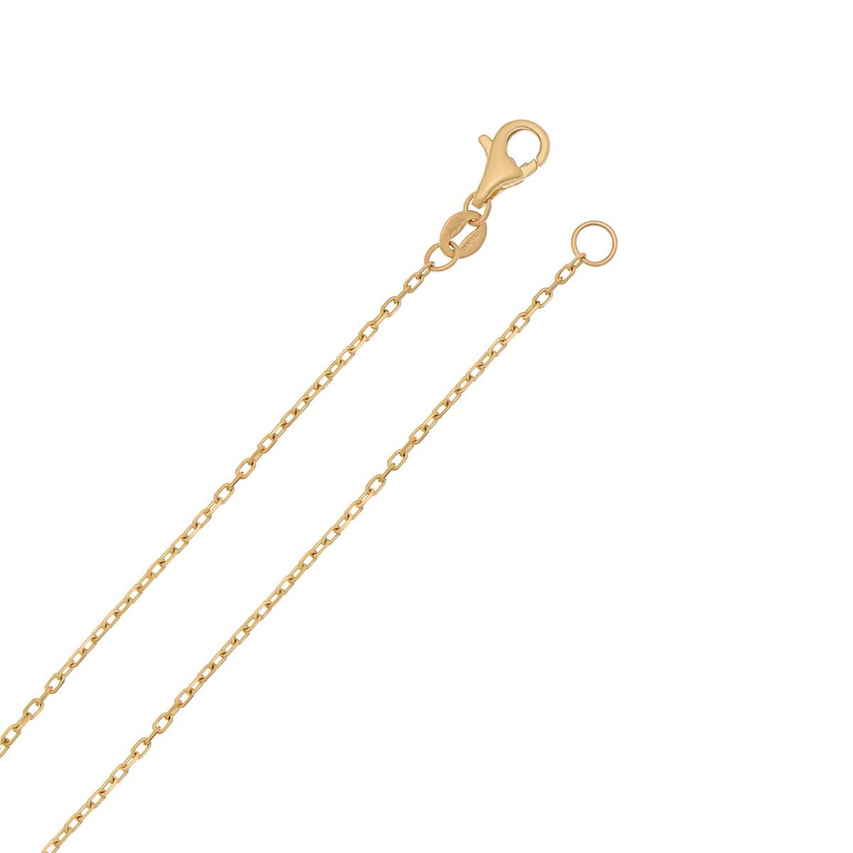9ct Yellow Gold Infinity Cubic zirconia Necklace 1mm - FJewellery