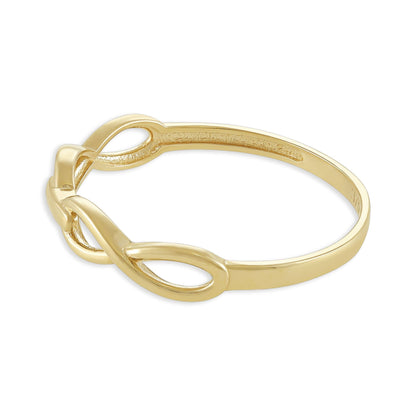 9ct Yellow Gold Infinity Design Ring - FJewellery