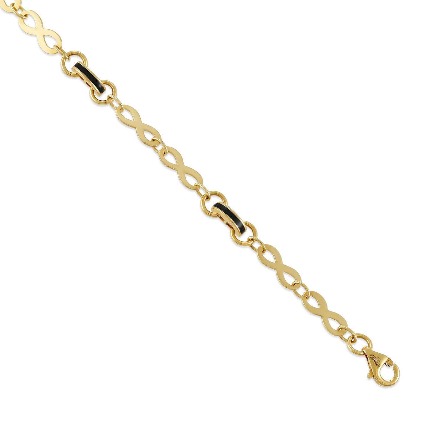 9ct Yellow Gold Infinity Sign Bracelet - FJewellery
