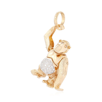 9ct yellow gold "Monkey" pendant 02032360 - FJewellery