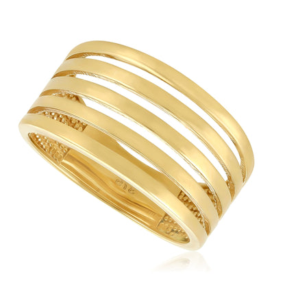 9ct Yellow Gold Multi Band Ring RN7002 - FJewellery