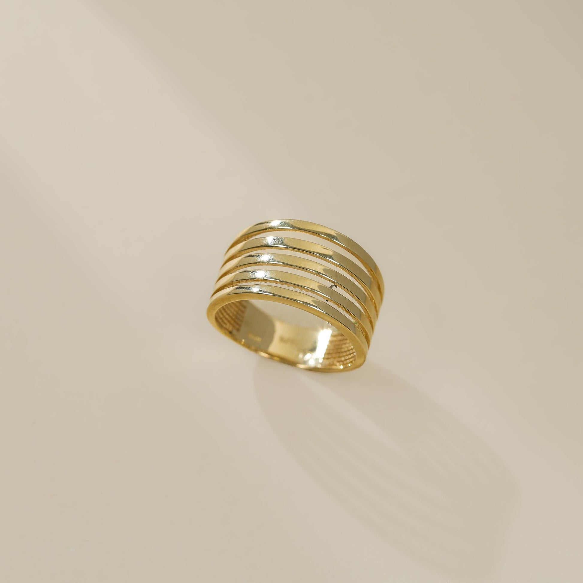 9ct Yellow Gold Multi Band Ring RN7002 - FJewellery