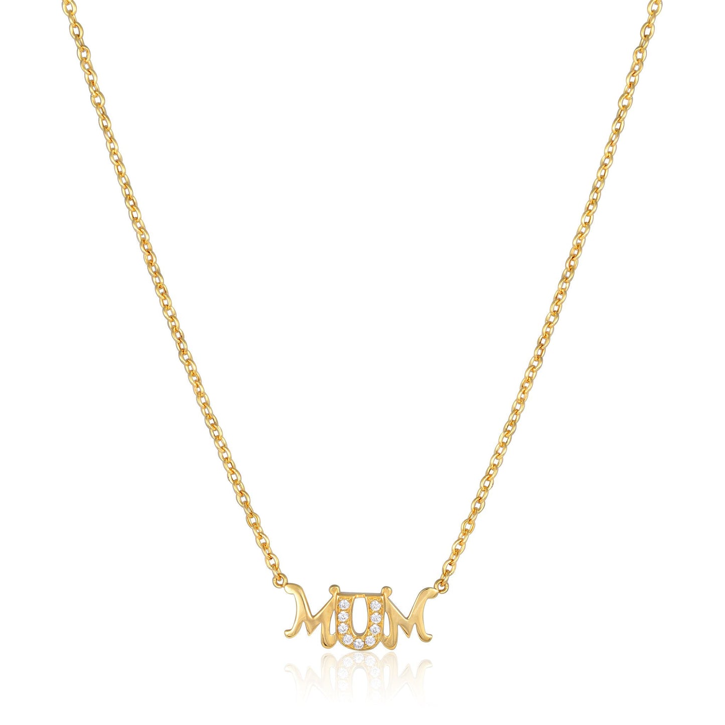 9ct yellow gold MUM chain 11000117 - FJewellery