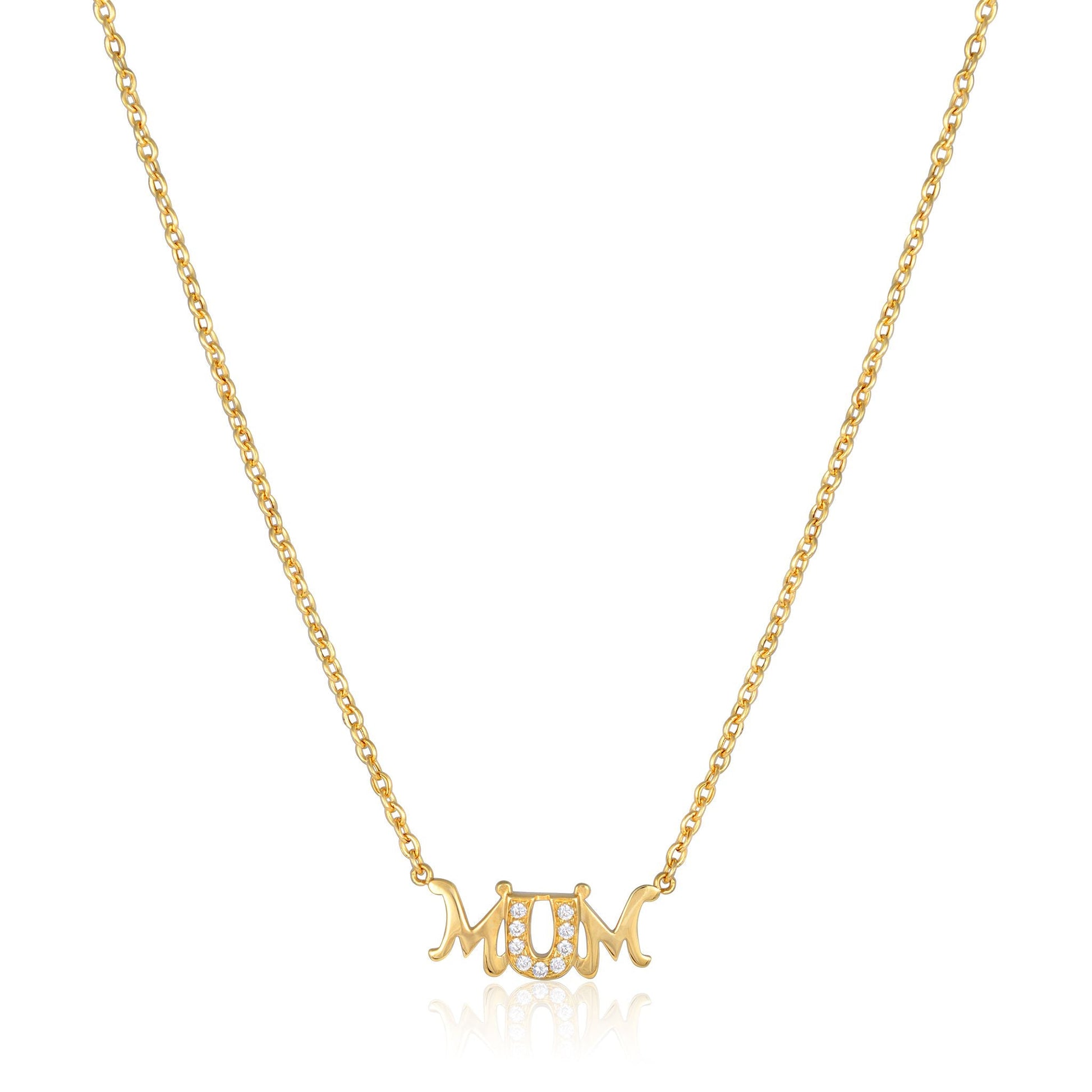 9ct yellow gold MUM chain 11000117 - FJewellery