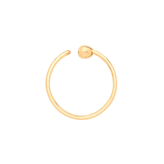 9ct Yellow gold Nose Hoop DSHST0314 - FJewellery