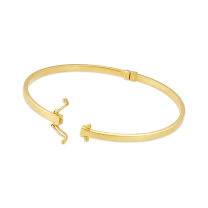 9ct Yellow Gold Plain Bangle - FJewellery