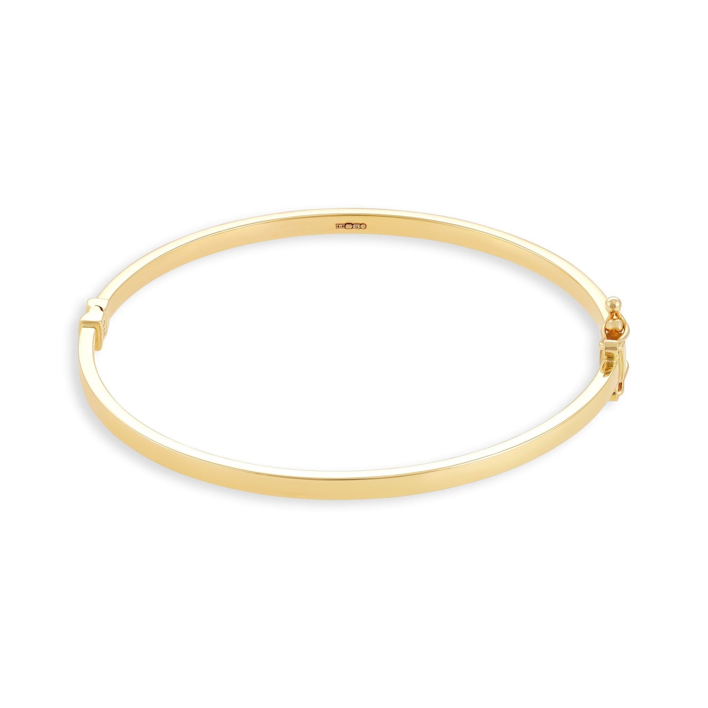 9ct Yellow Gold Plain Bangle - FJewellery