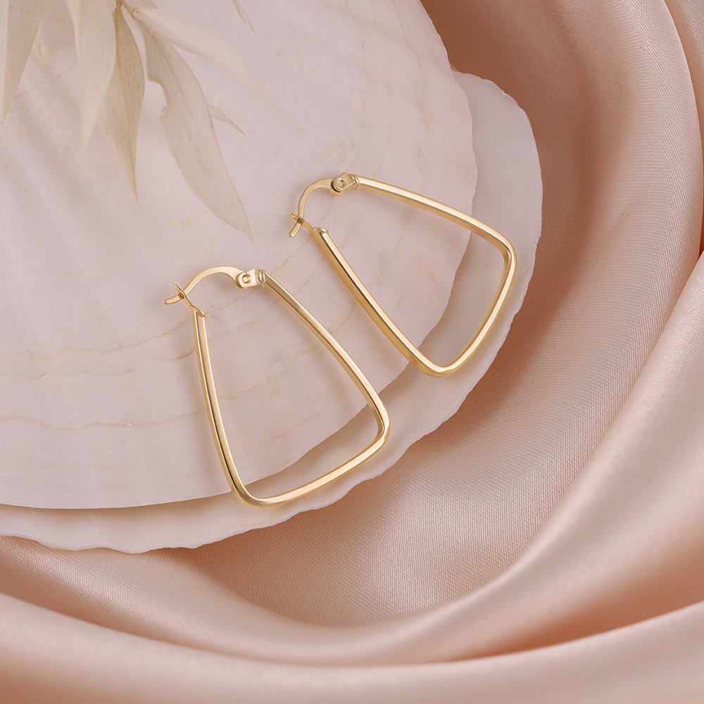 Honeycomb earring hoops 9ct solid gold | handmade dainty earring outlet gift | GenYStudio Solid Gold Collection