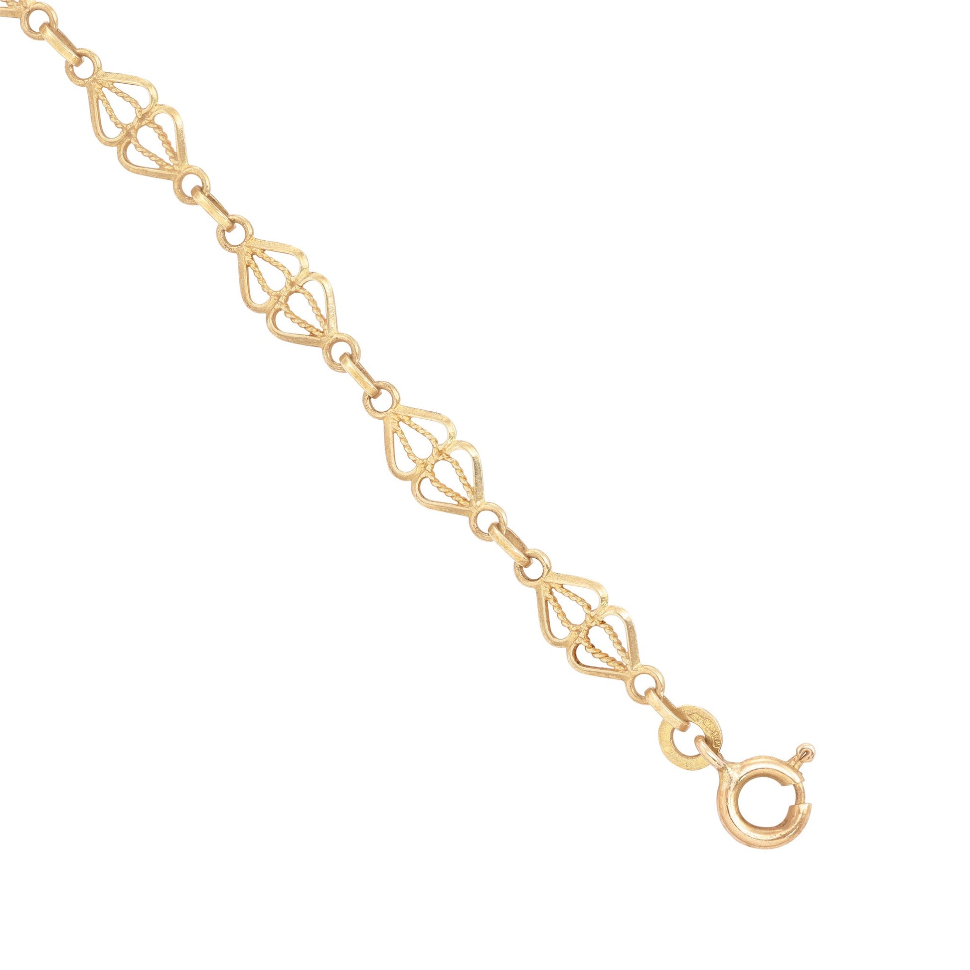 9ct yellow gold retro style bracelet 02033023 - FJewellery
