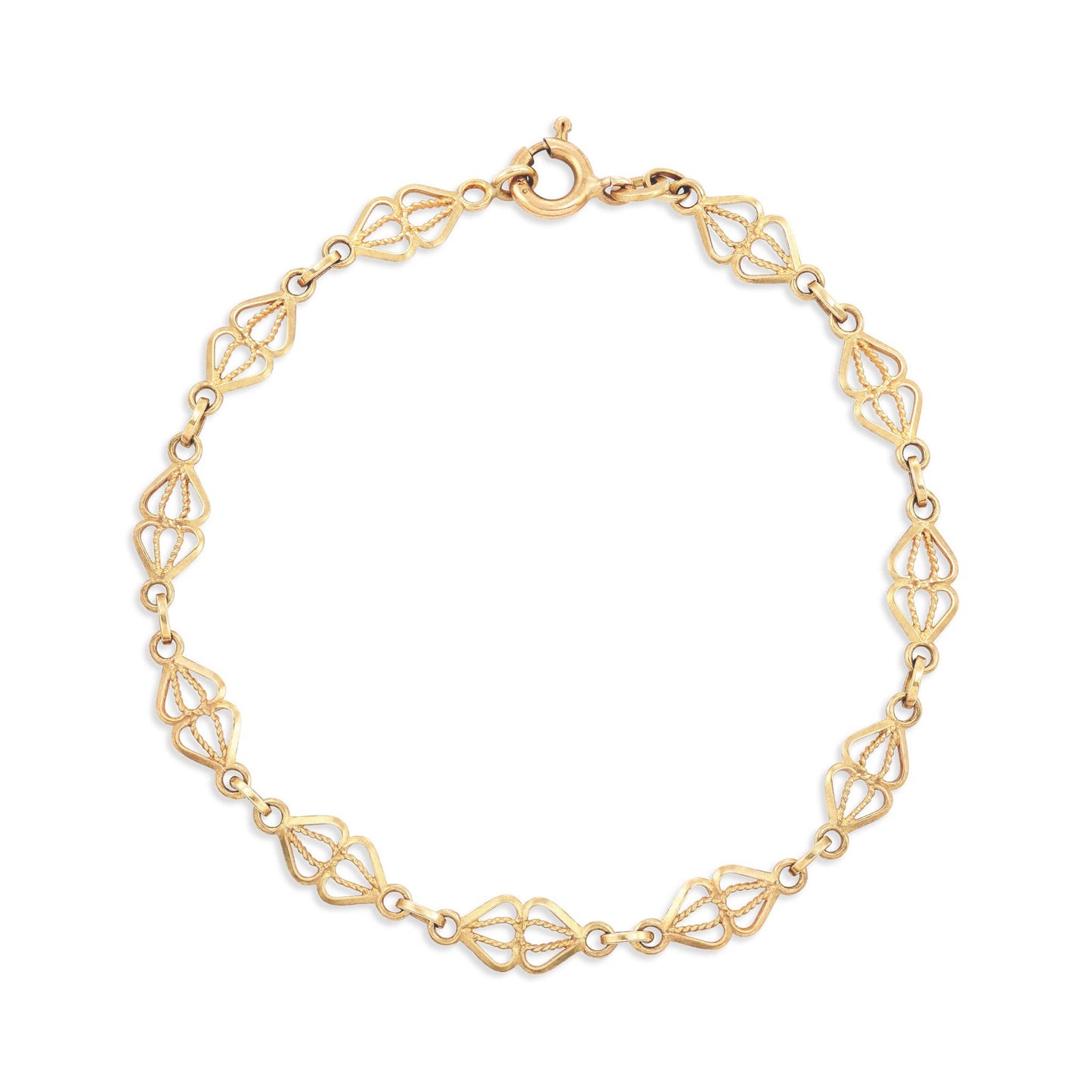 9ct yellow gold retro style bracelet 02033023 - FJewellery