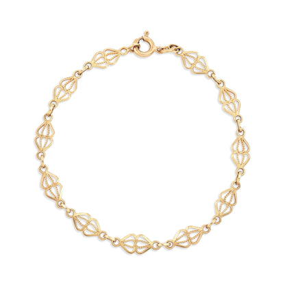 9ct yellow gold retro style bracelet 02033023 - FJewellery