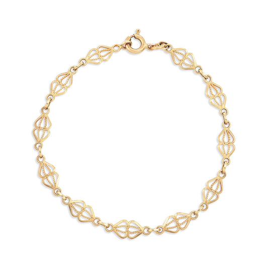 9ct yellow gold retro style bracelet 02033023 - FJewellery