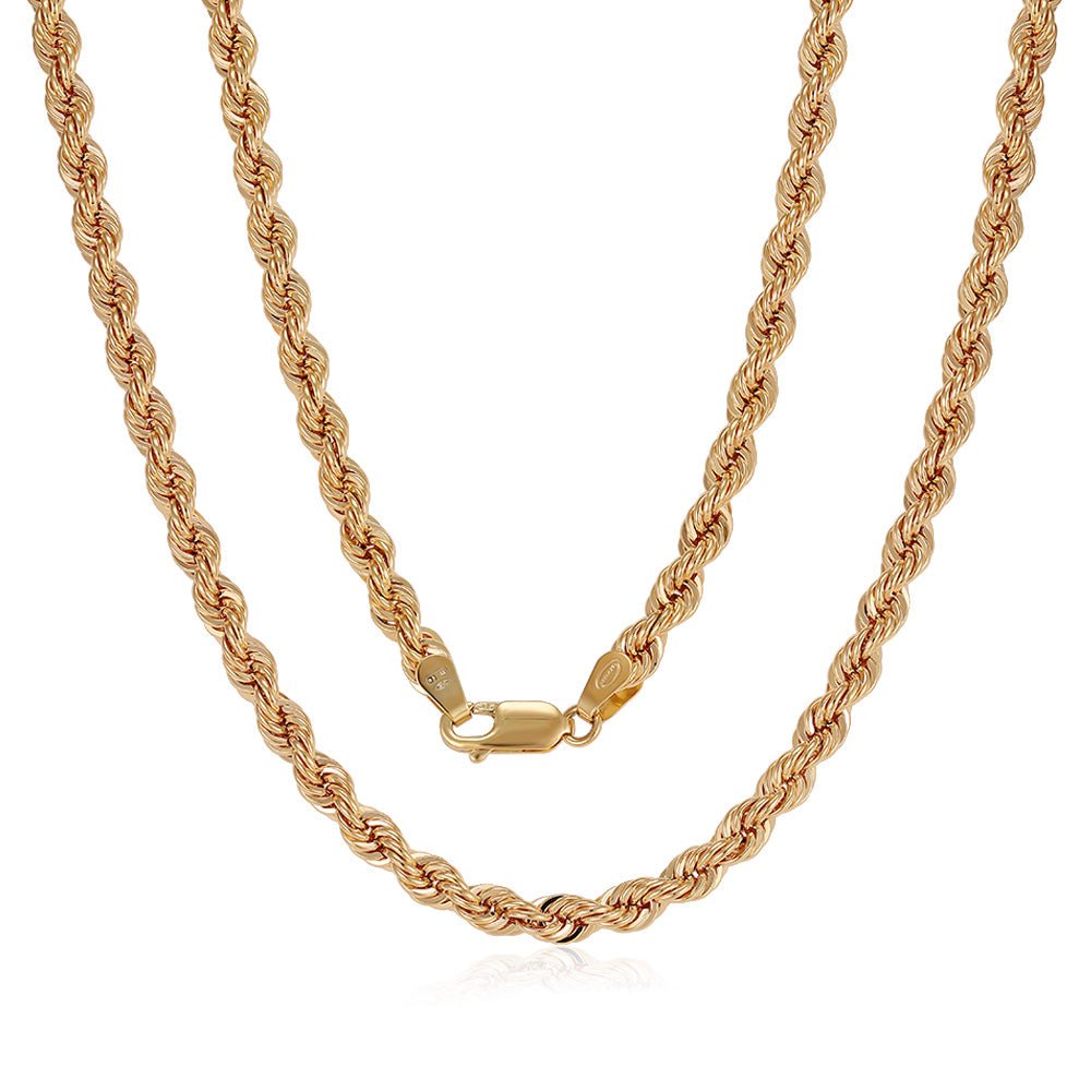 9ct Yellow Gold Rope Chain 4.5mm - FJewellery