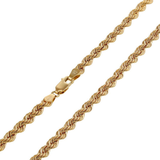 9ct Yellow Gold Rope Chain 4.5mm - FJewellery