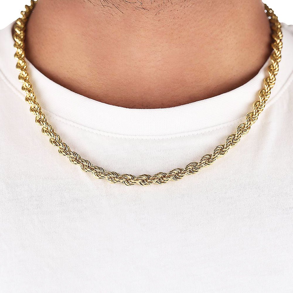 9ct Yellow Gold Rope Chain 6.5mm - FJewellery