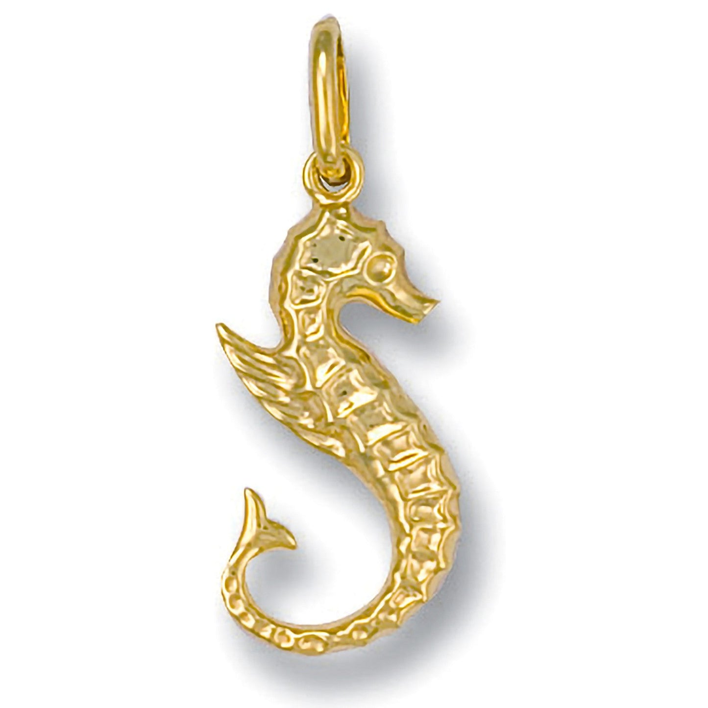 9ct Yellow Gold Seahorse Pendant 110162 - FJewellery