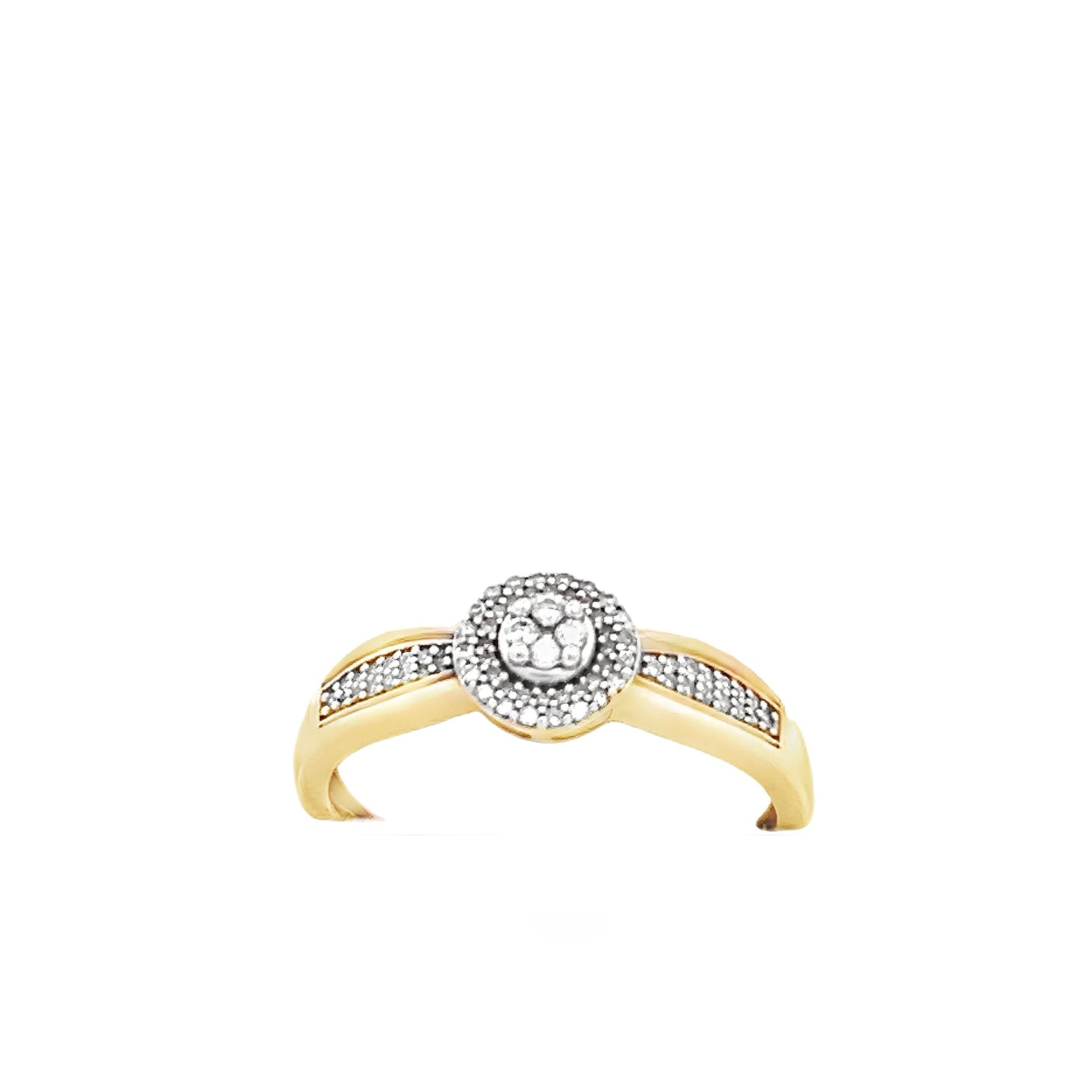 9ct yellow gold second - hand ring with stones 07002511 - FJewellery