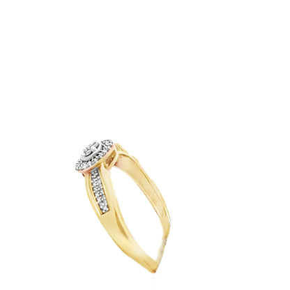 9ct yellow gold second - hand ring with stones 07002511 - FJewellery