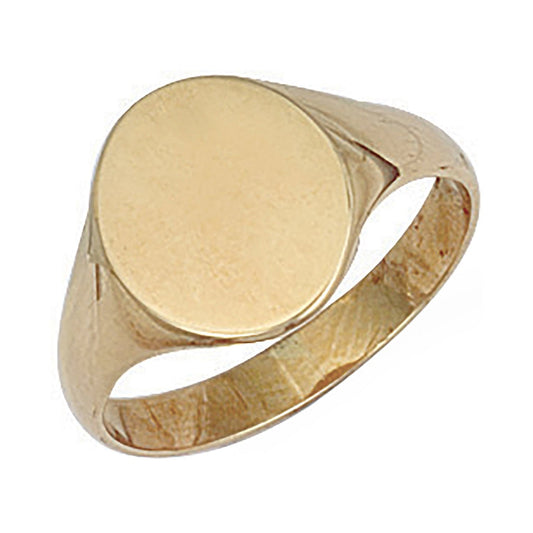 9ct Yellow Gold Signet Ring 12 x 13mm - FJewellery