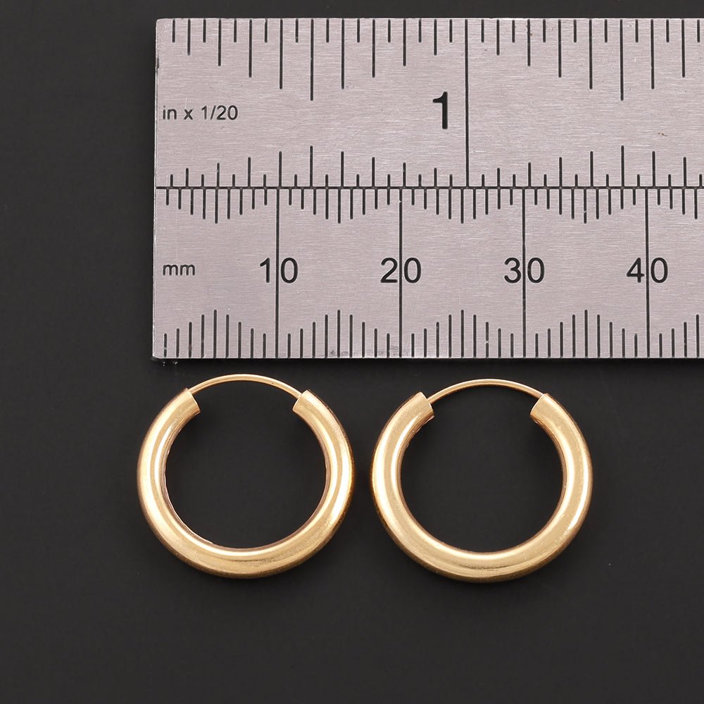 9ct Yellow Gold Sleepers Earrings 16.4mm - FJewellery