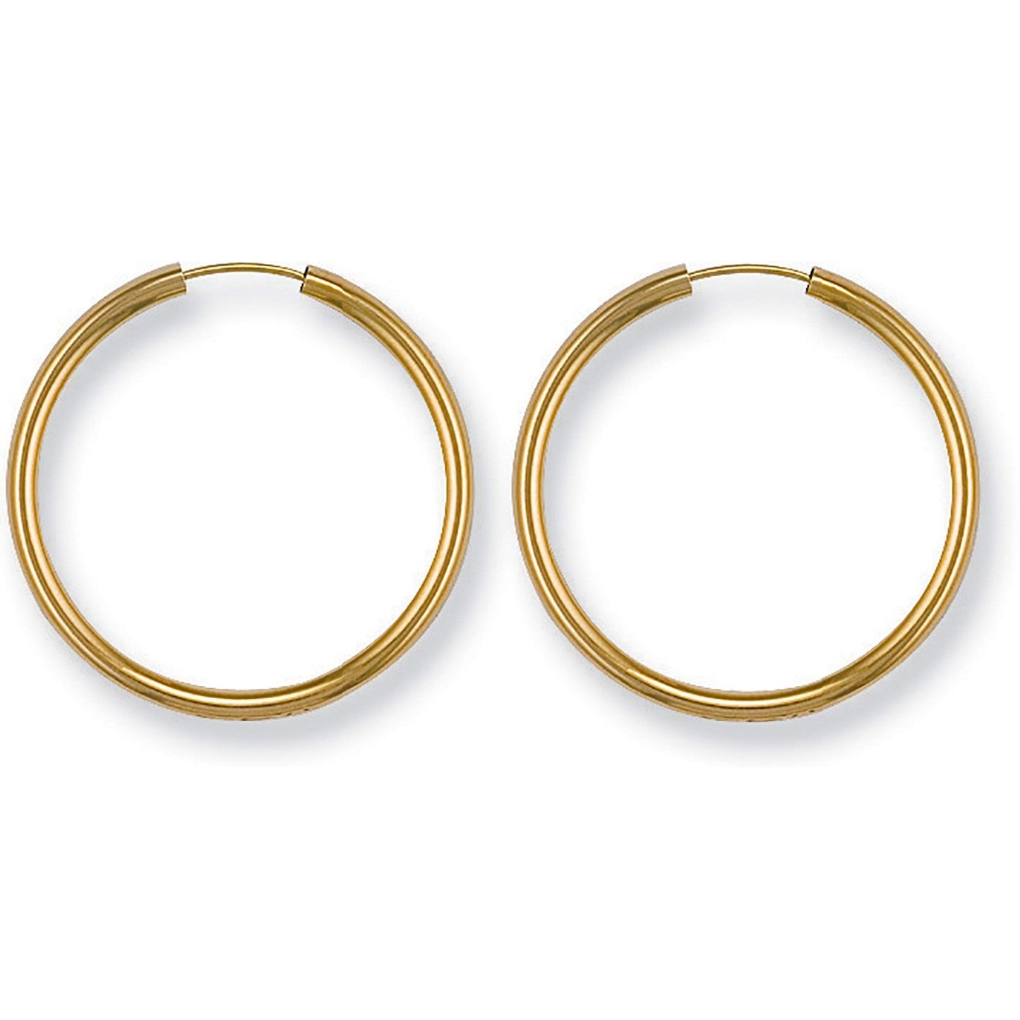 9ct Yellow Gold Sleepers Earrings 27mm - FJewellery