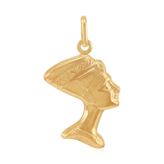 9ct Yellow Gold Small Nefertiti Pendant - FJewellery