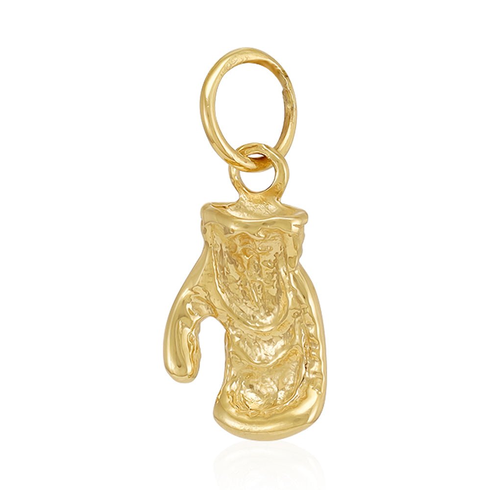 9ct Yellow Gold Small Right Boxing Glove Pendant - FJewellery