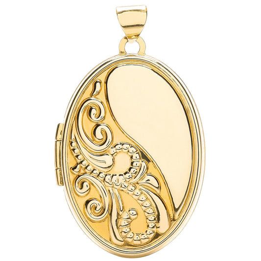 9ct Yellow Gold Special Oval Locket - FJewellery
