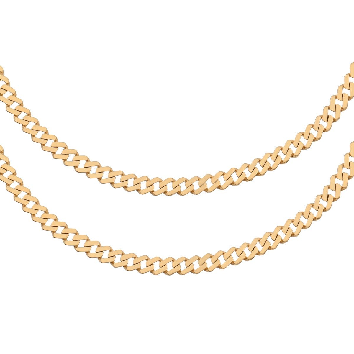 9ct Yellow Gold Square Curb Chain 6mm 2017066 - FJewellery