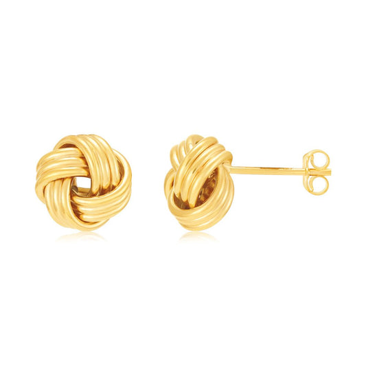 9ct Yellow Gold Stud Earrings 10.5mm - FJewellery