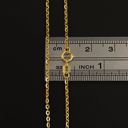 18ct Solid Yellow Gold Trace Chain 1.5mm CNM05303