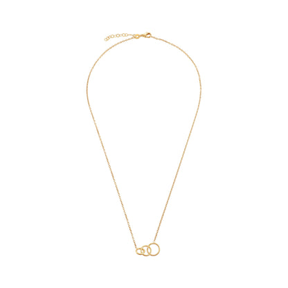 9ct Yellow Gold Triple Hoop Necklace - FJewellery