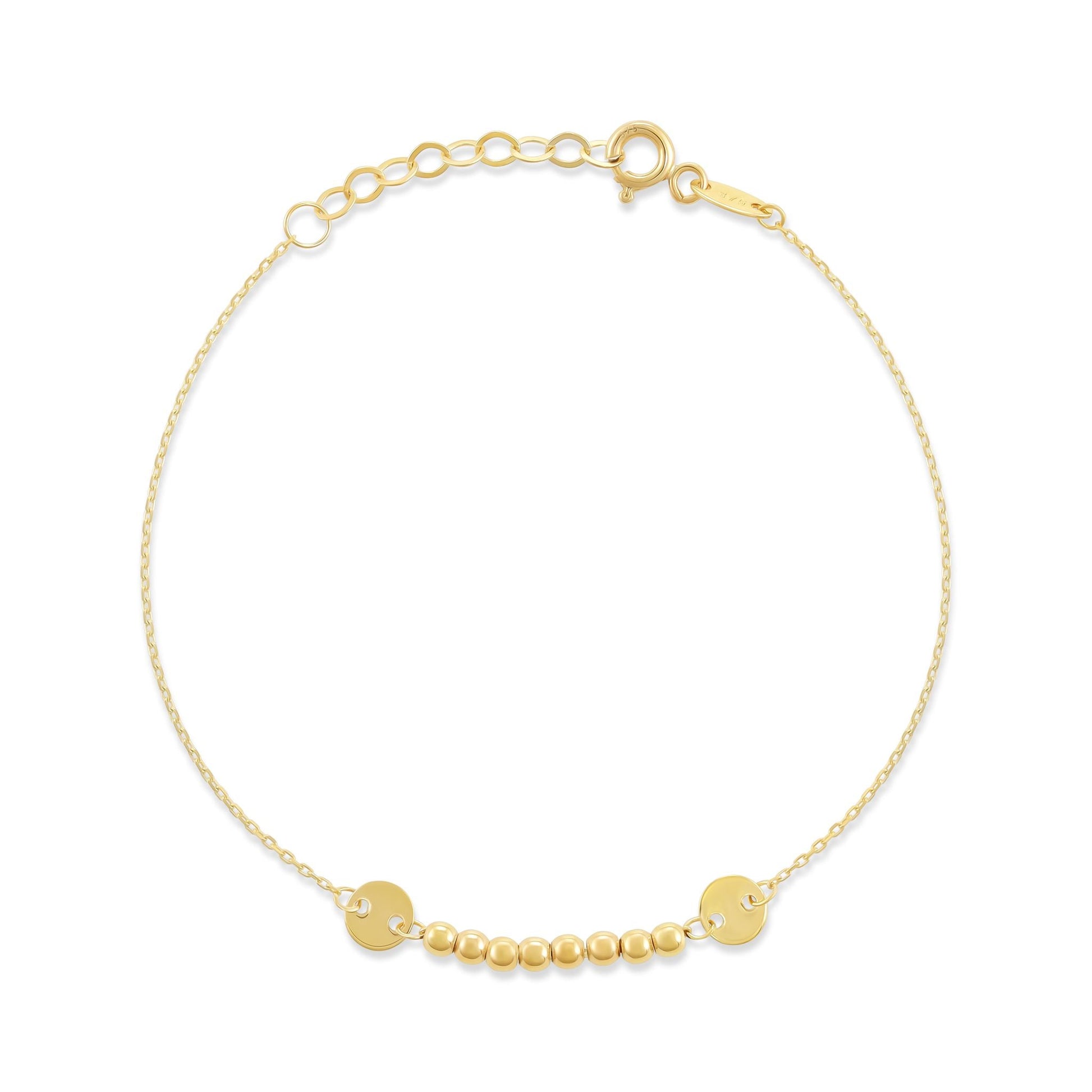 9ct Yellow Gold Unique Charm Bracelet - FJewellery