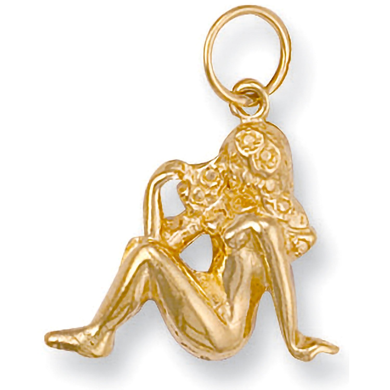 9ct Yellow Gold Virgo Zodiac Pendant - FJewellery