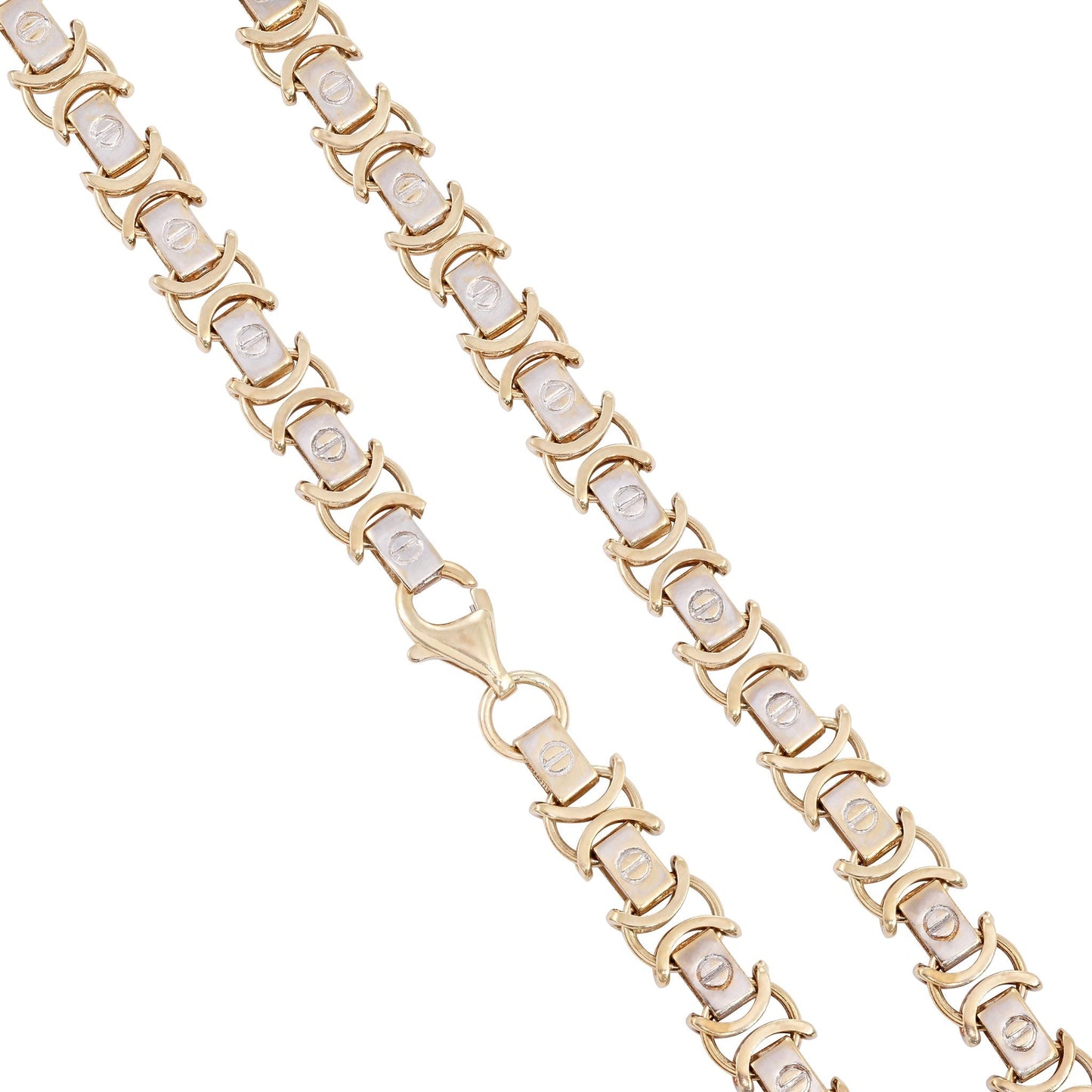 9ct Yellow & White Gold Pre - owned Chain 02032476 - FJewellery