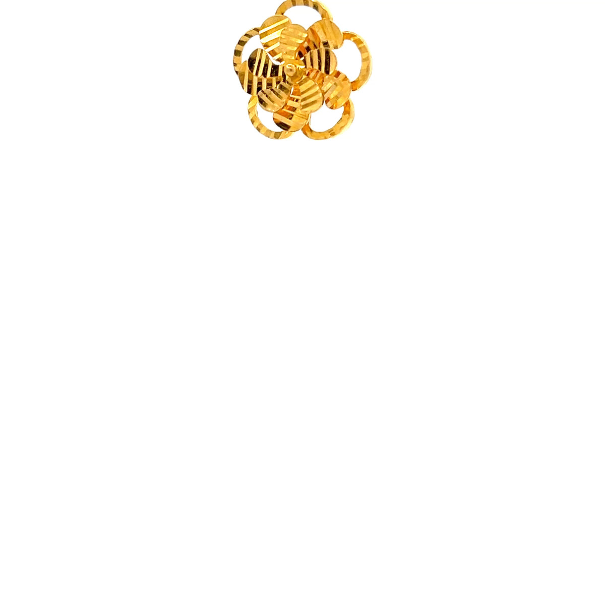 22ct Gold Floral Cluster Pendant with Openwork Petals