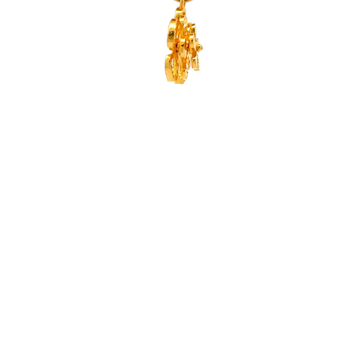 22ct Gold Floral Cluster Pendant with Openwork Petals