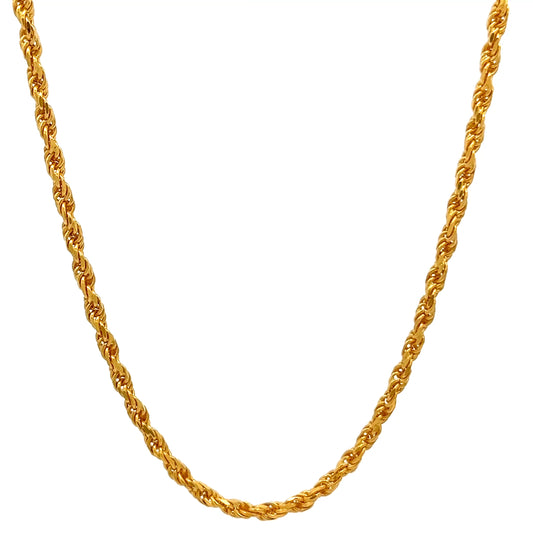 22ct Gold Rope Twist Chain 24.4g