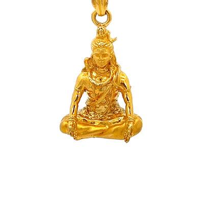 22ct Gold Shiva Pendant with Seated Figure Design