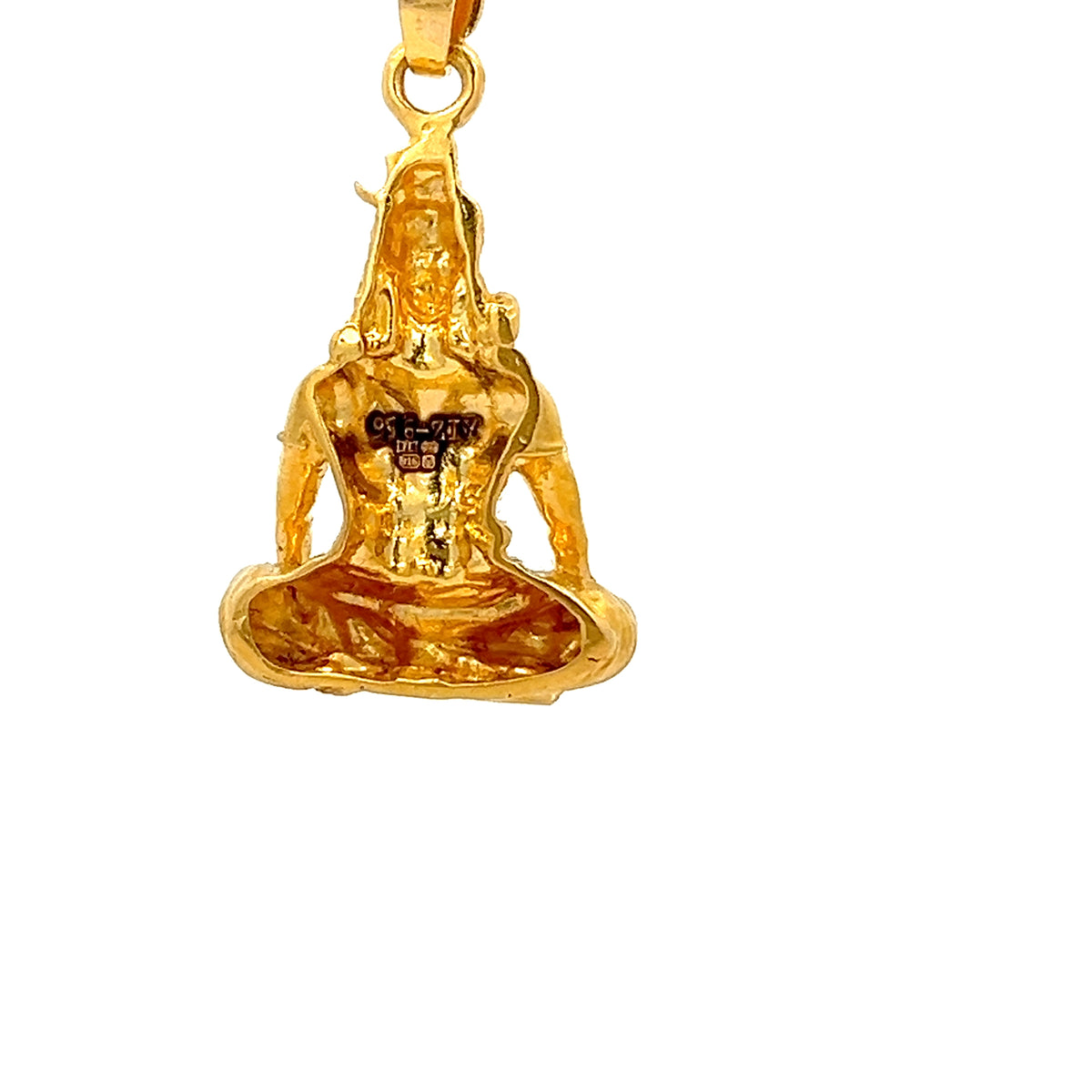 22ct Gold Shiva Pendant with Seated Figure Design